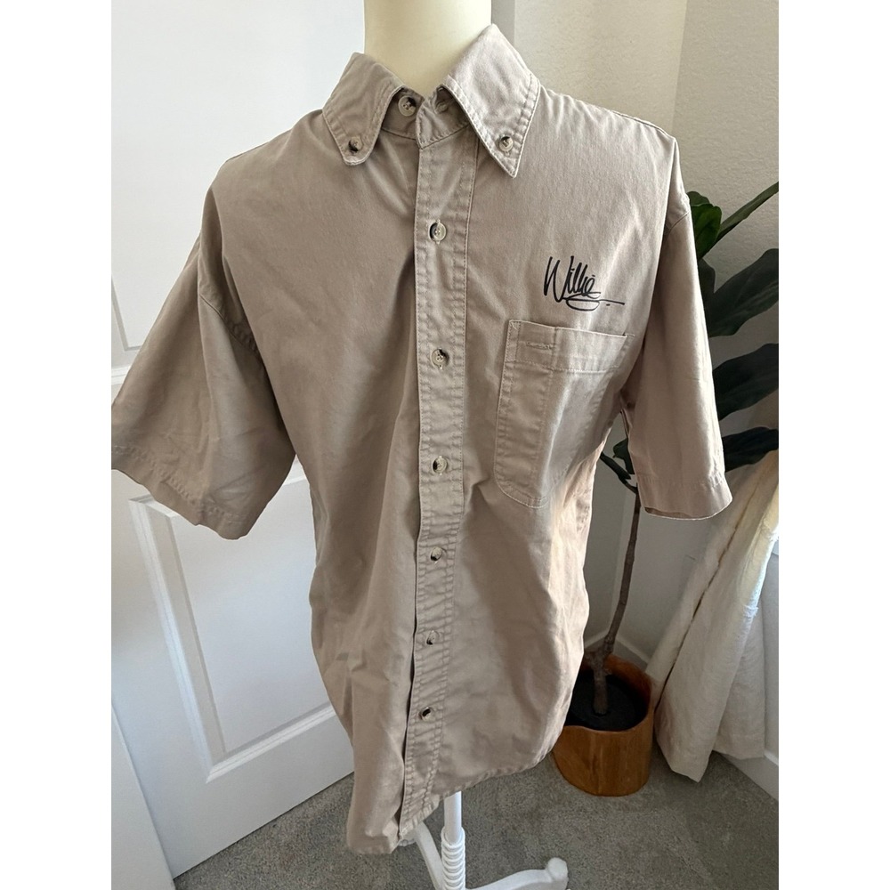 Vintage Harley Davidson Sturgis Bike Week Shirt Willie G Khaki Button Down Small